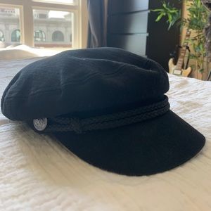 Black Newsboy Hat
